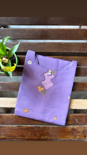 Mul chanderi kurti with lining