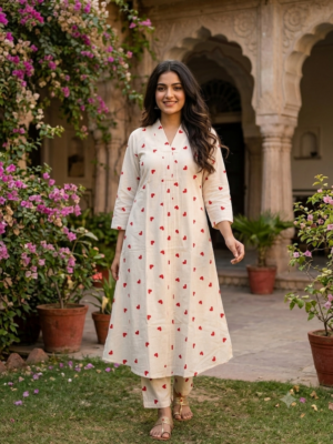 Handloom Aline coord Sets with lining