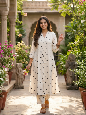 Handloom Aline coord Sets with lining