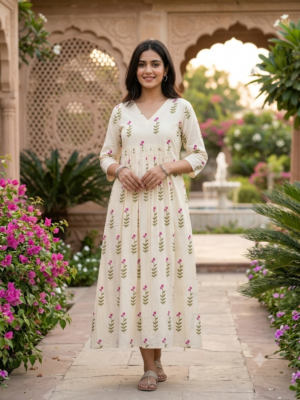 Cotton Aline kurti with lining