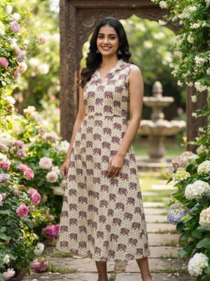 Cotton Aline kurti with lining