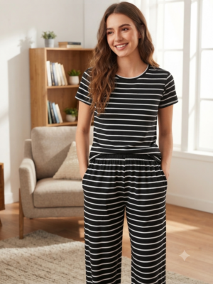 Knitted cotton night suits