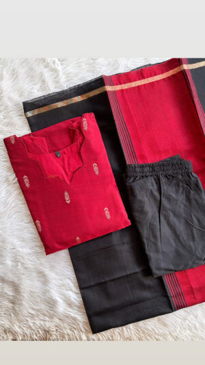 Raw silk 3pc sets with lining