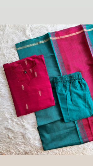 Raw silk 3pc sets with lining