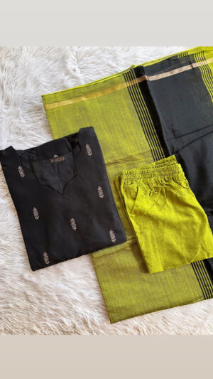 Raw silk 3pc sets with lining