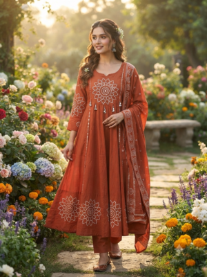 Cotton Anarkali 3pc sets