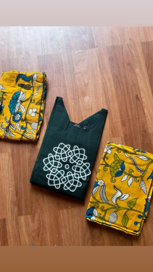 Kolam mangalgiri 3pc sets with lining