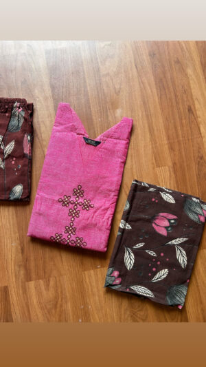 Kolam mangalgiri 3pc sets with lining