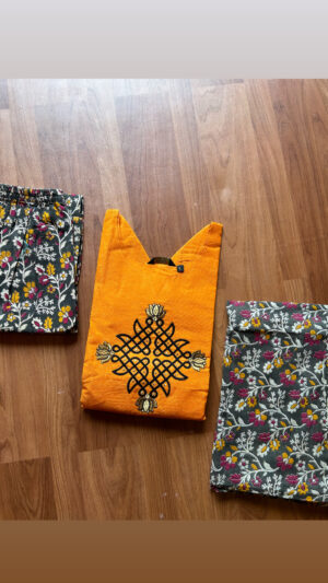 Kolam mangalgiri 3pc sets with lining