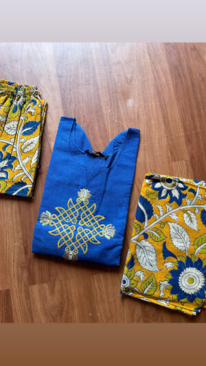 Kolam mangalgiri 3pc sets with lining