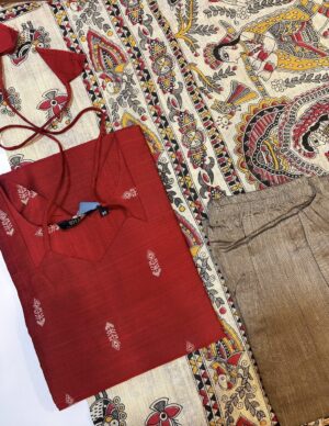 Raw silk 3pc sets with lining