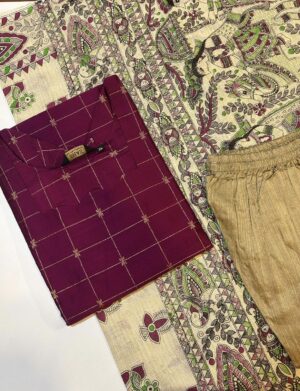 Raw silk 3pc sets with lining