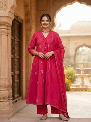 Cotton Anarkali 3pc sets