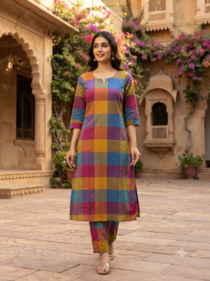 Multicolour Aline kurti sets