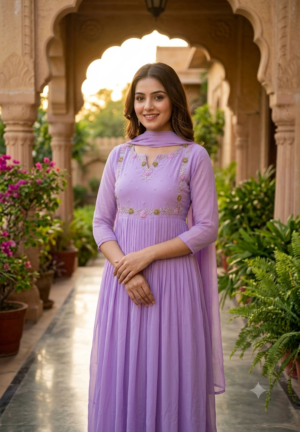 Georgette top with dupatta set