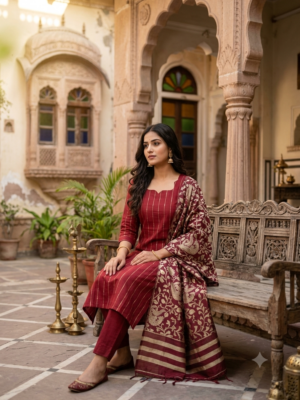Raw silk 3pc sets with lining