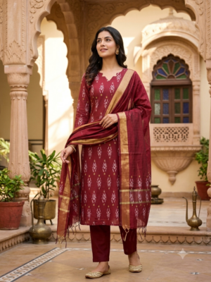 Raw silk 3pc sets with lining
