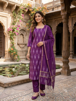 Raw silk 3pc sets with lining