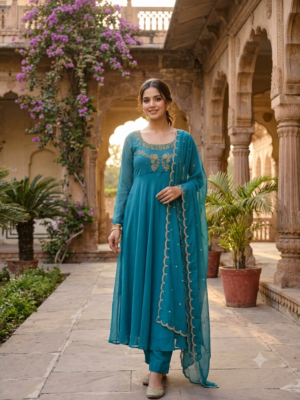 Georgette top with dupatta set