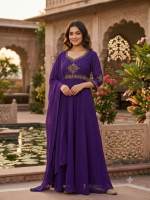 Georgette top with dupatta set
