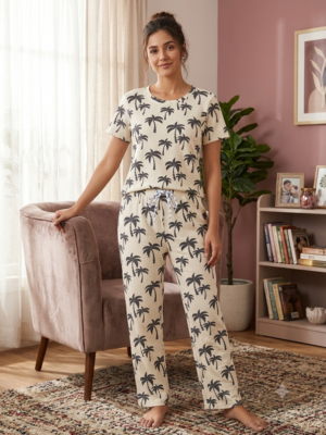 Knitted cotton night suits