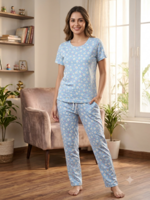 Knitted cotton night suits