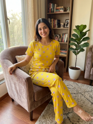 Knitted cotton night suits
