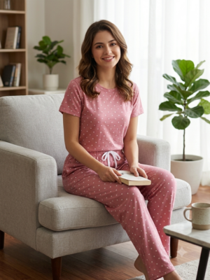 Knitted cotton night suits