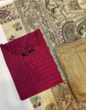 Raw silk 3pc sets with lining